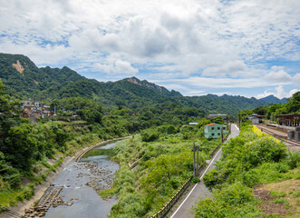 Daytime view of landscape of Shifen District