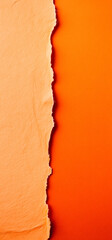 Bright orange torn paper with textured surface