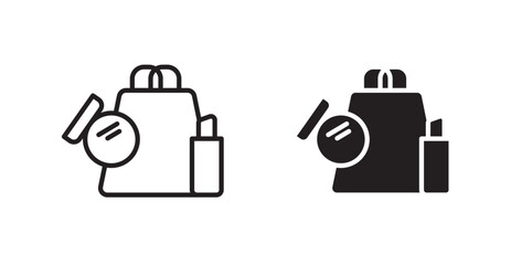 Beauty shopping icon set vector graphics designs