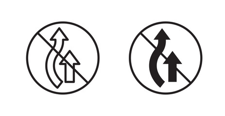 Do not overtake traffic sign vector set vector graphics designs