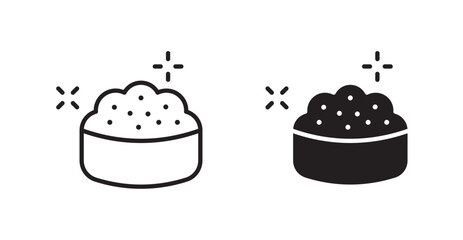 Dog feeding icon set vector graphics designs