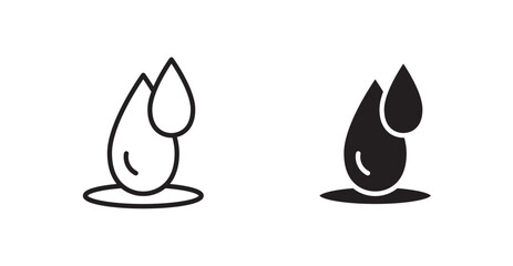 Essentials oil drop icon set vector graphics designs