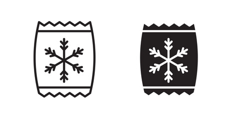 Frozen food icon set vector graphics designs