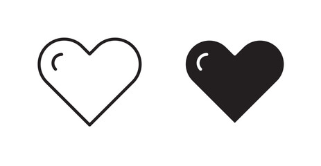 Heart icon set vector graphics designs