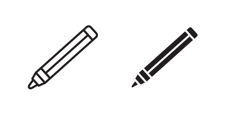 Marker icon set vector graphics designs