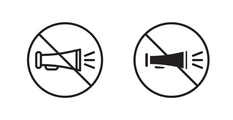 No horn sign vector set vector graphics designs