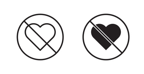 No love sign vector set vector graphics designs