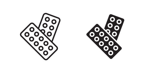 Oral contraception icon set vector graphics designs