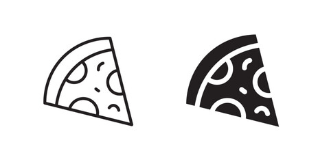 Pizza icon set vector graphics designs