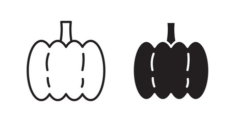 Pumpkin icon set vector graphics designs