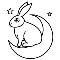a-rabbit-on-the-moon--symbolic opposite day creative-design