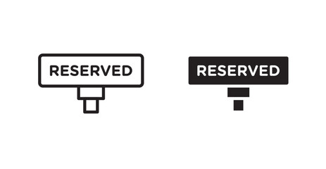 Reserved icon set vector graphics designs