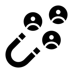 Attract Glyph Icon Design