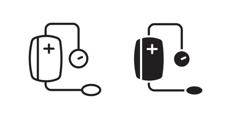 Sphygmomanometer icon set vector graphics designs