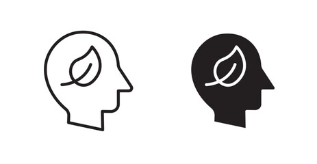 Think green icon set vector graphics designs