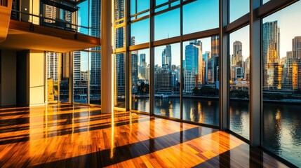 Fototapeta premium Luxury Apartment with Panoramic City View