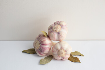 Garlic on a white background. Garlic on a white background.