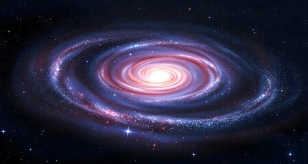 Fototapeta premium Galaxy with Spiral Nebula and Stars in Deep Space