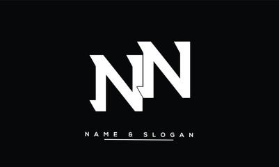 Obraz premium NN Abstract Letters Logo Monogram