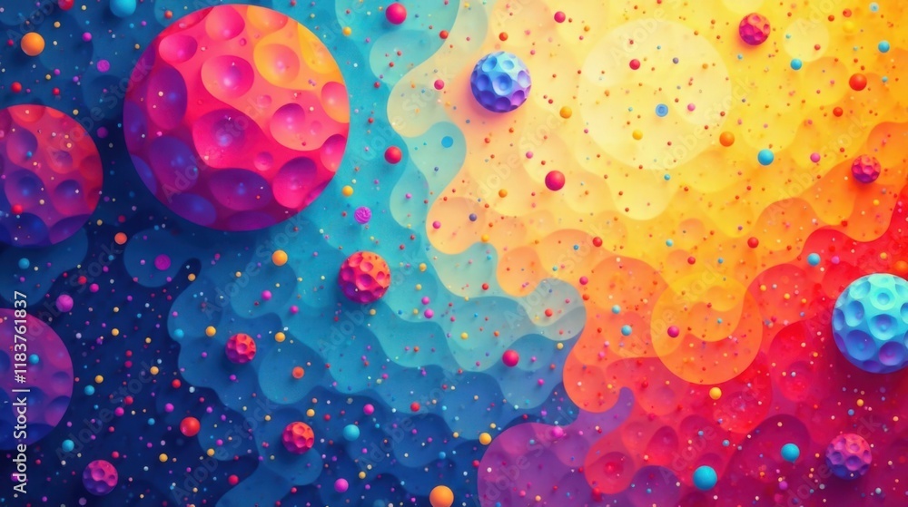 Poster abstract colorful sphere background with vivid hues and dynamic forms