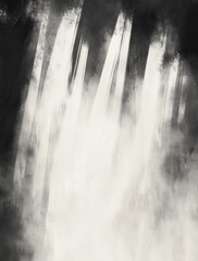 Abstract Black and White Brushstrokes