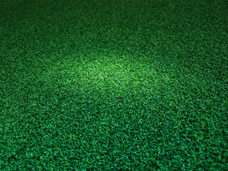 Fototapeta premium Top view of artificial green grass texture background. Flat green grass texture background.
