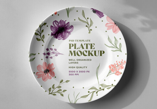 Plate Mockup for Creative Design and Branding Projects