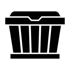 Dumpster Glyph Icon Design