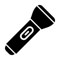 Flashlight Glyph Icon Design
