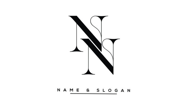 NN Abstract Letters Logo Monogram