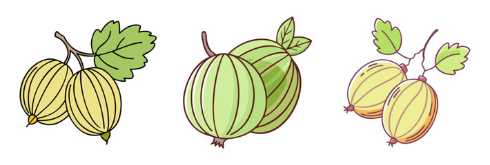 gooseberry vector icon, fruit vector illustration - simple illustration of gooseberry perfect for logos, and fruit-themed designs.