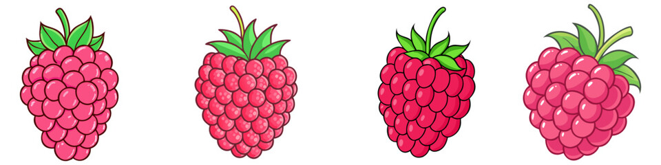 raspberry vector icon, fruit vector illustration - simple illustration of raspberry perfect for logos, and fruit-themed designs.