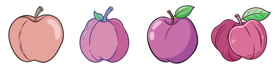 velvet apple vector icon, fruit vector illustration - simple illustration of velvet apple perfect for logos, and fruit-themed designs.