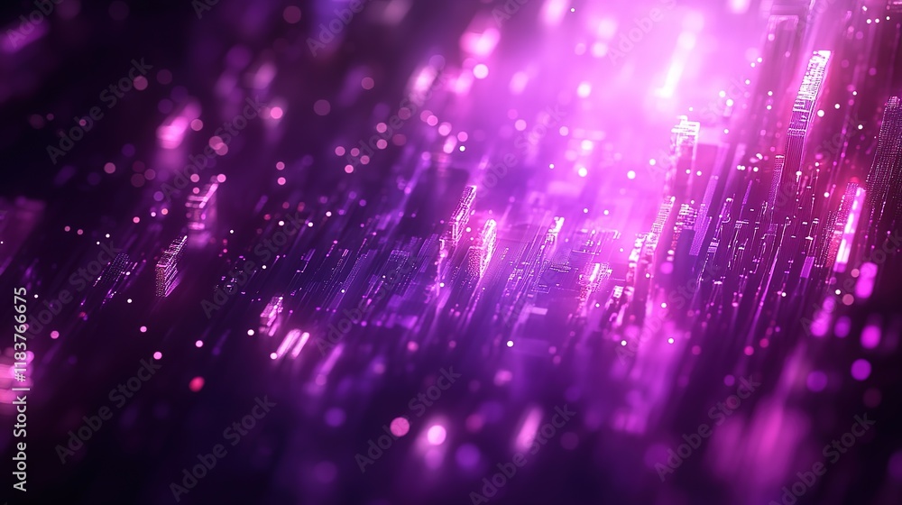 Poster mesmerizing purple forex chart backdrop, creating a visually captivating display of dynamic financia