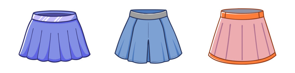 mini skirt vector icon, clothing vector illustration - simple illustration of mini skirt perfect for logos, and clothing-themed designs.