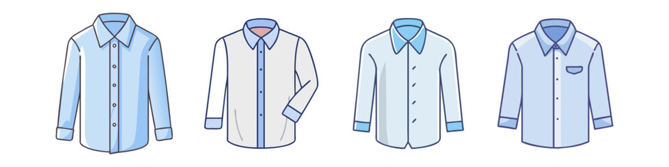 dress shirt vector icon, clothing vector illustration - simple illustration of dress shirt perfect for logos, and clothing-themed designs.