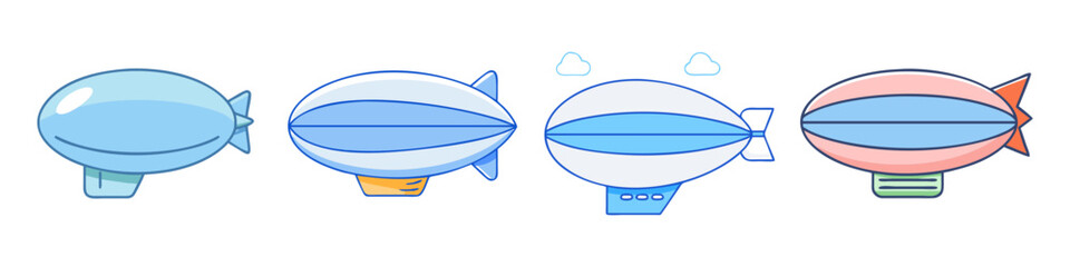 blimp vector icon, vehicles vector illustration - simple illustration of blimp perfect for logos, and vehicles-themed designs.