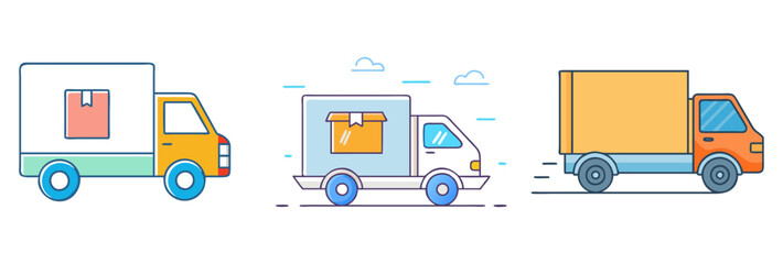 box truck vector icon, vehicles vector illustration - simple illustration of box truck perfect for logos, and vehicles-themed designs.