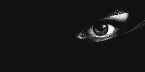 A Single Eye Peering From Darkness
