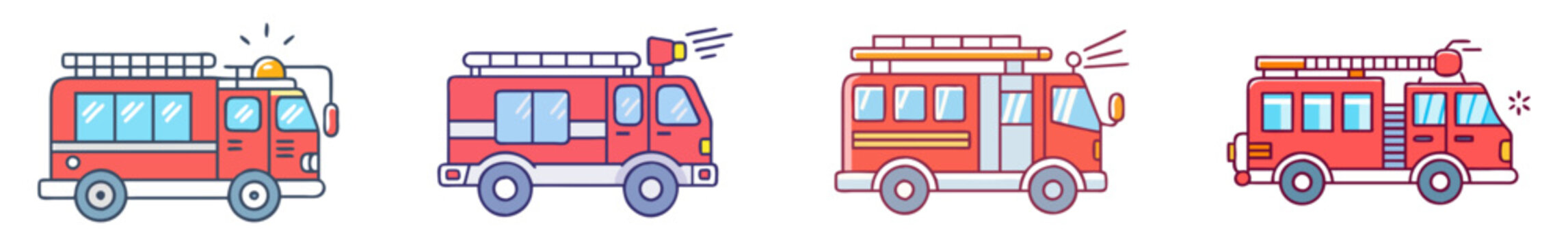 fire engine vector icon, vehicles vector illustration - simple illustration of fire engine perfect for logos, and vehicles-themed designs.