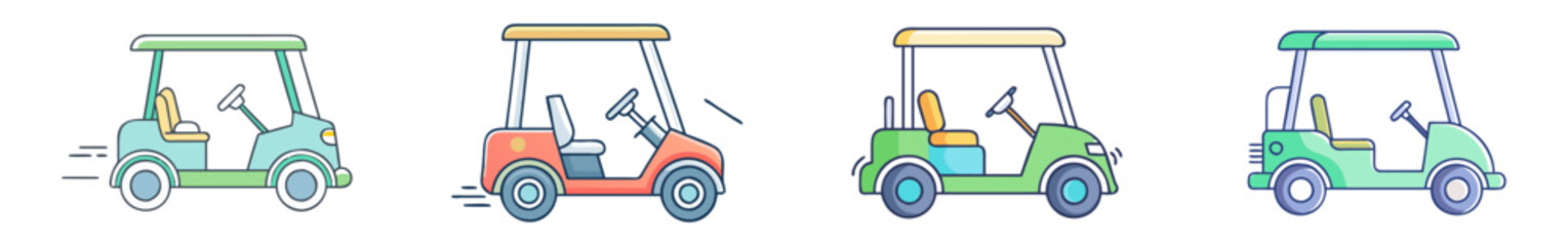 golf cart vector icon, vehicles vector illustration - simple illustration of golf cart perfect for logos, and vehicles-themed designs.