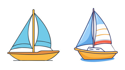 sailboat vector icon, vehicles vector illustration - simple illustration of sailboat perfect for logos, and vehicles-themed designs.