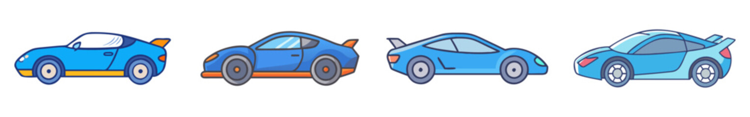 sports car vector icon, vehicles vector illustration - simple illustration of sports car perfect for logos, and vehicles-themed designs.