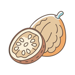 baobab vector icon, fruit vector illustration - simple illustration of baobab perfect for logos, and fruit-themed designs.