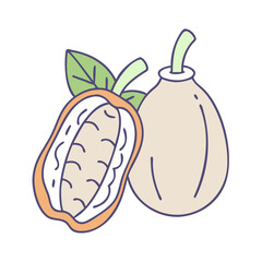 baobab vector icon, fruit vector illustration - simple illustration of baobab perfect for logos, and fruit-themed designs.