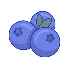 blueberry vector icon, fruit vector illustration - simple illustration of blueberry perfect for logos, and fruit-themed designs.