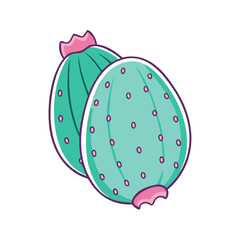 cactus pear vector icon, fruit vector illustration - simple illustration of cactus pear perfect for logos, and fruit-themed designs.