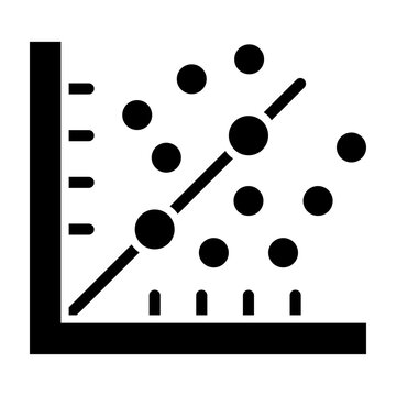 Scatter Graph Glyph Icon Design