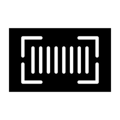 Barcode Glyph Icon Design