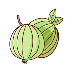 gooseberry vector icon, fruit vector illustration - simple illustration of gooseberry perfect for logos, and fruit-themed designs.